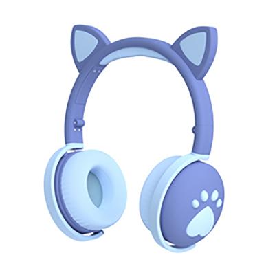 China Stereo Foldable Cartoon Cat Ear Children Headphones Wireless Headband BT Headset Mobile Phone for sale