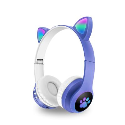 China Wireless Headphones LED Cat Ears Headset Gaming Noise Canceling Earbuds Stereo Wireless Earbuds for sale