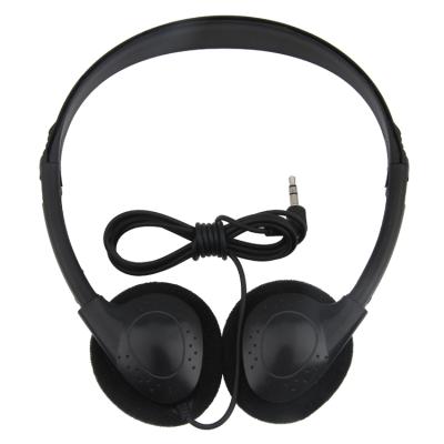 China Microphone Black Built-in Headset 180Degree Rotating Wired Earphone Airline Disposable Earpiece For Airplane for sale