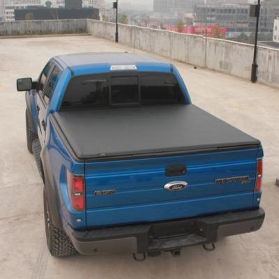 China Order with the cover in the open latch position triple tonneau cover or for the chevy cargo fold tonneau cover for sale