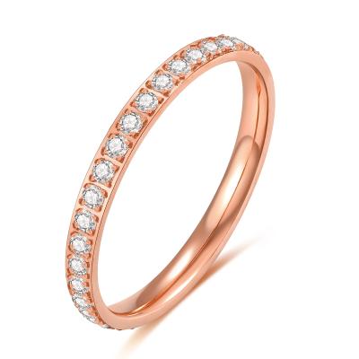 China Do Not Erase New Product Stainless Steel Hot Selling Finger Rose Gold Rings For Women for sale