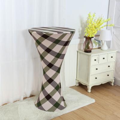 China Oilproof Fashion Stretch Spandex Bar Cocktail Table Cover for sale