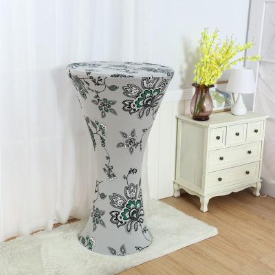 China Oilproof Hot Selling Stretch Spandex Bar Cocktail Top Table Cover for sale