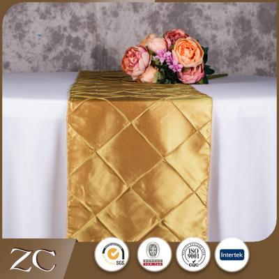 China European Style Hot Selling Custom Round Party Led Table Runners Light Gold for sale