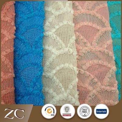 China Viable Best Selling Wholesale Textile OEM Lace Fabric 3d Flower for sale