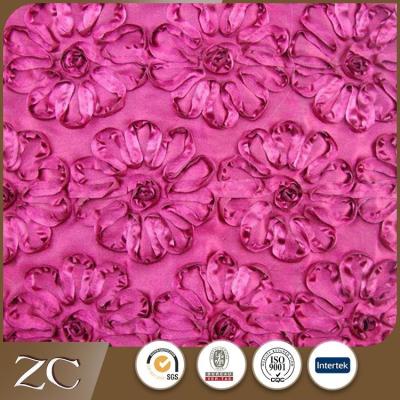 China Sustainable New Design Custom Beautiful 3d Hotel Rose Lace Fabric for sale