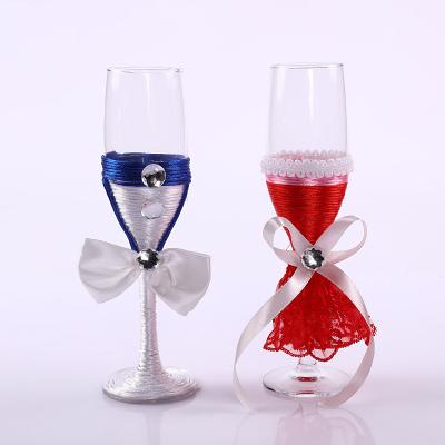 China Wholesale Crystal Champagne Cups Glass Goblet Wine Glass Wedding Drinking Glasses Cup From Europe for sale