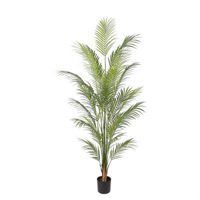 China Lightweight Artificial Palm Tree In Plastic Pot Home Decoration Areca Palm for sale