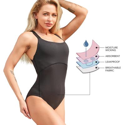 China Breathable Women Black Sexy Swimwear Basic Female Menstrual Beachwear Swimwear Period Swimsuit for sale