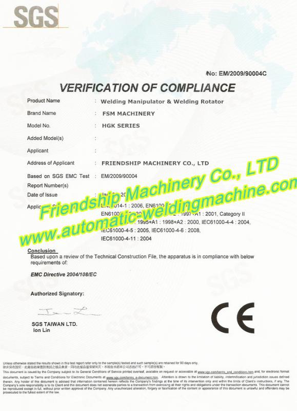 CE - Friendship Machinery Co., Ltd