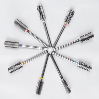 China Diamond Manicure Nail Drill Bits Stainless Steel Wholesale Tungsten Stainless Steel Nail Pointed Drill Bits for sale