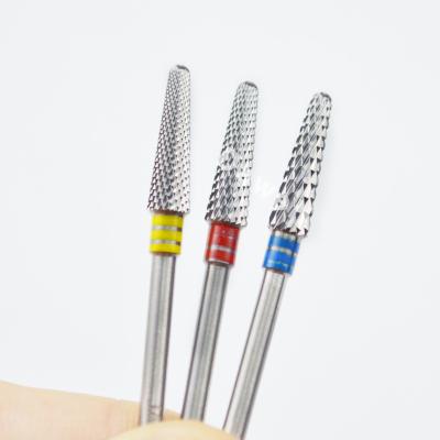 China Professional Stainless Steel Nail Supply Durable Volcano Carbide TIN Safety Titanium Nail Drill Bit for sale