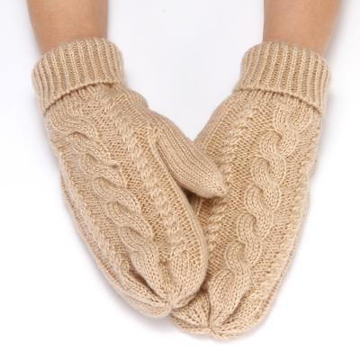 China Autumn And Winter New Comfortable Customized Acrylic Gloves Women Plus Velvet Thick Solid Color Riding Warm Windproof Knitted Gloves for sale