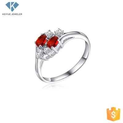 China Wholesale Bulk Environmentally Friendly CZ Birthstone Stock Jewelry Brass Rings For Women for sale