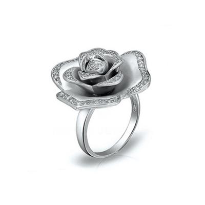 China Environmental friendly antique turkish women jewelry rose flower rings designs jewellris for sale