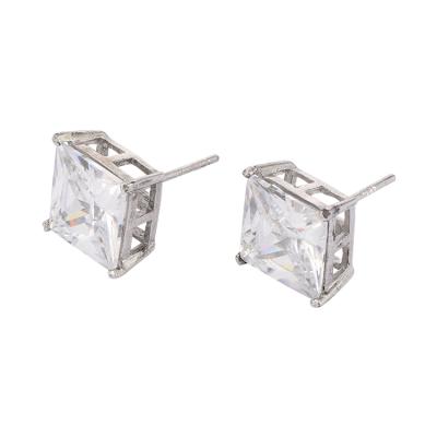 China Keiyue factory direct sales high quality claw set women's 925 silver CZ stud earrings jewelry for sale