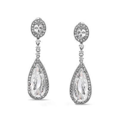 China CLASSIC Fashion Teardrop Drop Cut Stone Ladies Hanging Stud Jewelry Earrings 2017 for sale