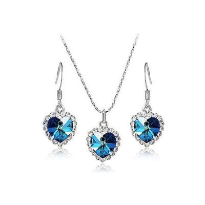 China haar ranis kundan designs nickel free fine india nigerian blue cz heart jewelry sets for sale