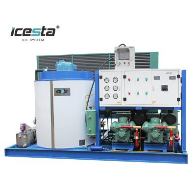 China ICESTA Good Quality Industrial Air Cooled 10tonner Ice Flakes Machine For Fishing for sale