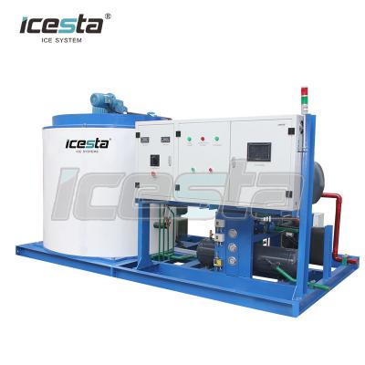 China ICESTA Good Quality Industrial Air Cooled 15 Ton Flake Ice Machine For Chicken for sale