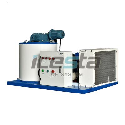 China Fishing ICESTA 5 10 ton saltwater freshwater submarine cooled slurry ice machine for seafood freeze for sale