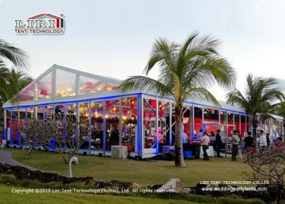 China Liri Big Clear Aluminum Tents Marquee With Glass Walls For 300 People Events for sale