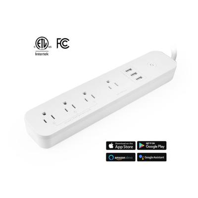 China Residential / Multi-Purpose Google Alexa Amazon Home Tuya USA Surge Protector Wireless Wifi Outlet for sale