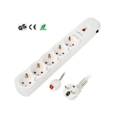 China Residential / Multi-Purpose Energy Saving Electricity AV Extension Standby European Smart Socket With 5 Outlet for sale