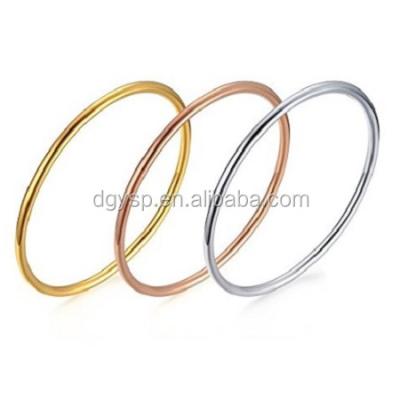 China Fashionable Inspire Stainless Steel Jewelry Women Bracelet Circle Bangle 24k Gold Simple Thin Bracelet For Girls for sale