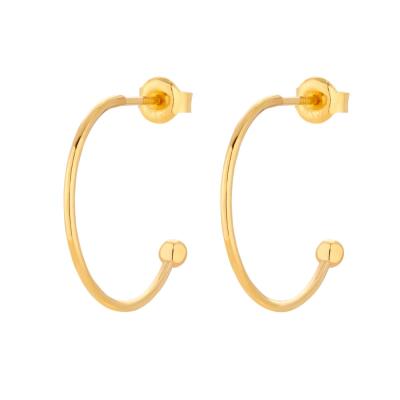 China BOHEMIA inspire simple jewelry large half circle earrings and elegant stainless steel earrings 18k gold plated jewelry for sale