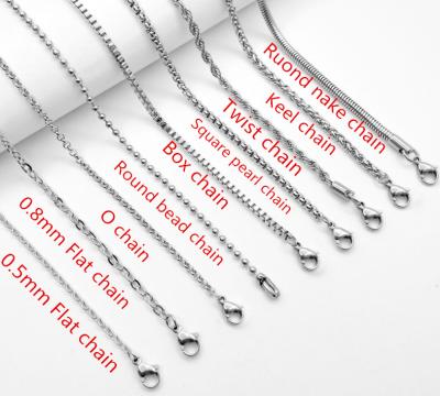 China FASHIONABLE Chain Accessories Twist Stainless Steel Necklace Keel Necklace Stainless Steel Chain Spot Can Be Customized for sale