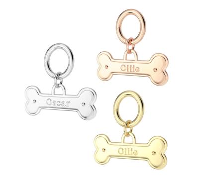 China Punk inspire jewelry STAINLESS STEEL MAIN CHAIN ​​bone pet name logo pendant personalized for OEM ODM wholesale animal accessory for sale