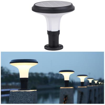 China ABS Landscape Solar Gate Garden Lamp Led Outdoor Bollard Lighting Fence Post Cap Solar Post Pillar Light for sale