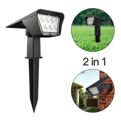 China New Garden Design 2 in 1 Landscap Waterproof Outdoor Led Solar Garden Light for Outdoor for sale