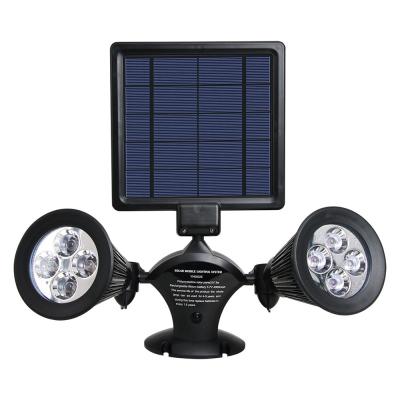 China Hot Sale 2 Heads 8 LED Solar Power Garden Pathway Outdoor Led Garden Light for sale