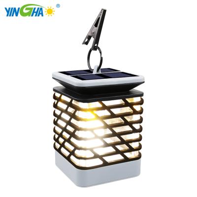 China Decorative Solar Dancing Flame Lights Garden Light Marine Lantern Led Hanging Patio Lamp Indoor Outdoor Decoration For Ourdoor for sale