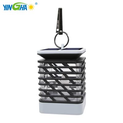 China Garden Flame Post Firework Lights Led Waterproof Decor Outdoor Solar Christmas Decoration Torch Light for sale