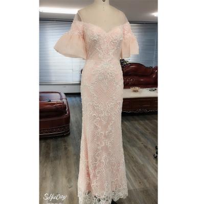 China Antistatic Sweetheart Neck Off The Shoulder Floor Length Evening Dress for sale