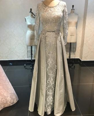 China Long Sleeve Gray Prom Dresses Anti-Static Dubai Abaya New Design for sale