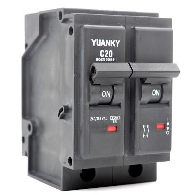 中国 Single Pole MCB Mini Circuit Breaker 240/415V AC Rated Voltage C BCD Curve S7-P-B 販売のため