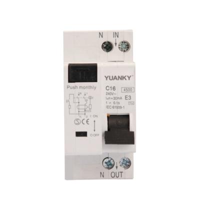 Китай RCBO 1P+N 4.5KA HWL6-32 Residual Current Circuit Breaker with Overcurrent Protection RCBO supplier продается