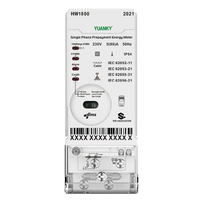 China Smart 50Hz/60Hz Prepaid Electricity Meter 1.0 Accuracy Class With Analog And Digital Display zu verkaufen