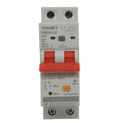 Китай YUANKY HWB6LE intelligent low voltage switch smart leakage monitoring miniature circuit breaker RCBO продается