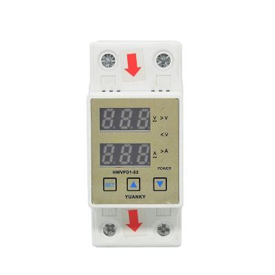 China Protector 40A 63A Over and under voltage limiting current auto reclosing protector for sale