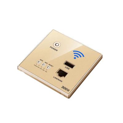 China Router In-wall Smart Switch Socket Wireless 300mbps Double USB Charging Ports 2.4G with Us Wall Wifi Router 300 Mbps WPA2-PSK à venda