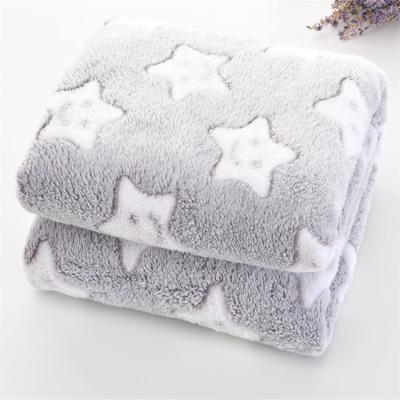 China PORTABLE 100*150 cm Super Soft Glow in Dark Flannel Blanket for sale