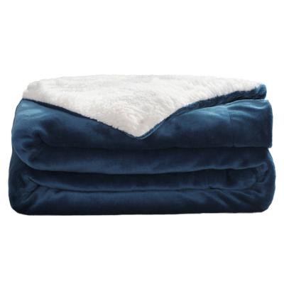 China Cheap Factory Sherpa Flannel Custom Throw Coral Polar Fleece Blanket Anti-Static for sale