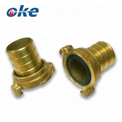 China Connect Pipes Gost Type Brass And Aluminum Fire Hose Okefire Coupling for sale