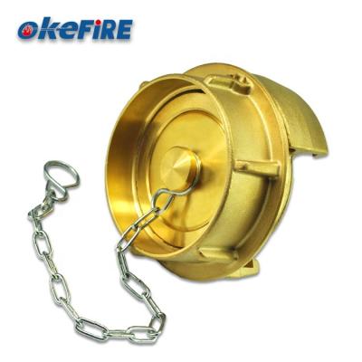 China Connect Pipes Copper Nor Aluminum Brass Type Okefire Two-hook Coupling Blind Bezel With Chain for sale