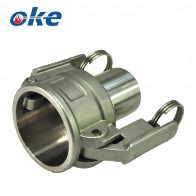 China Industrial Stainless Steel Okefire Camlock Pipe Coupling With C-DIN Shank for sale